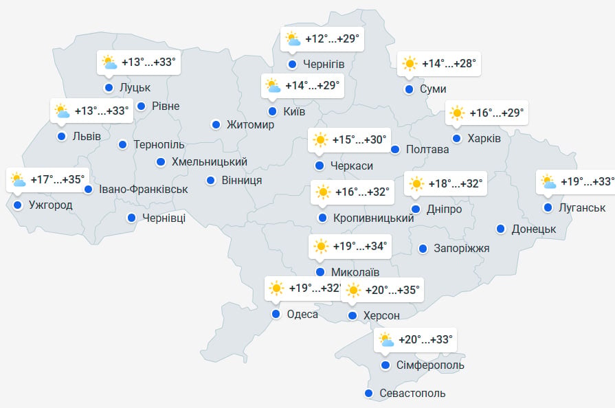 Спека відступить, але ненадовго: коли Україну розжарить до +36 градусів