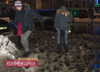 После внезапного снегопада и потепления Киев "поплыл"