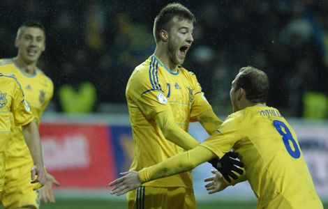 Украина празднует первый гол