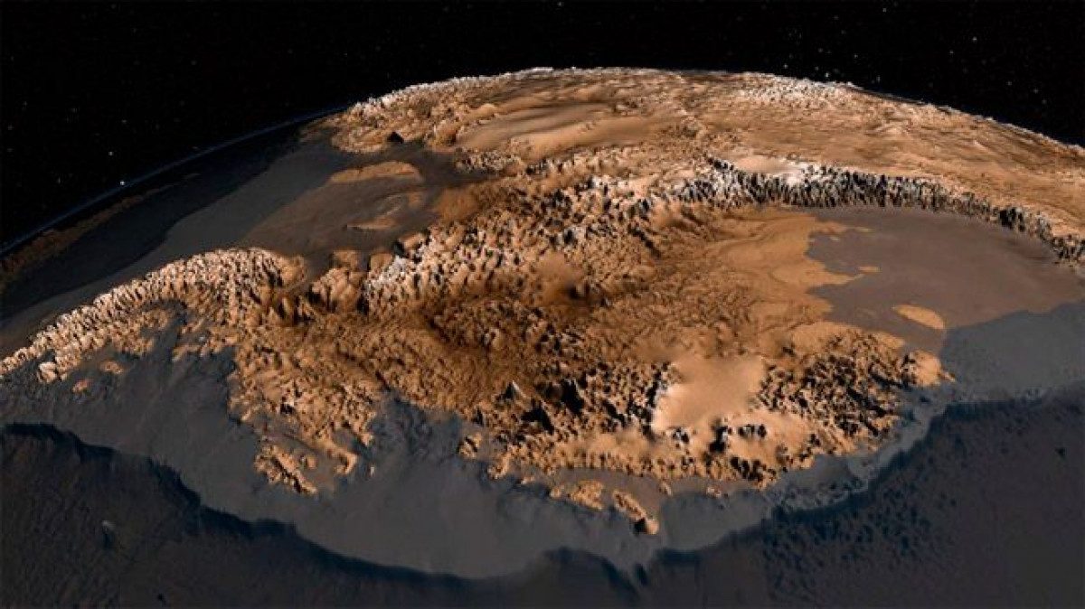Фото антарктиды со спутника без облаков