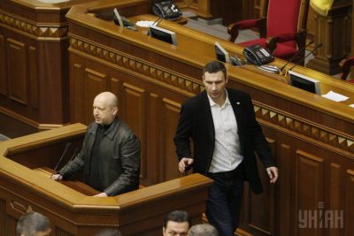 Кличко пригрозил Турчинову отставкой с поста спикера