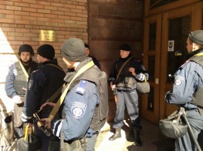 Милиция проводит обыск в штабе Национальной гвардии