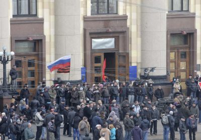 Сепаратисты возле Харьковской ОГА