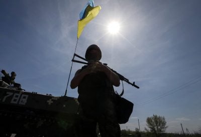Украинский солдат, иллюстрация Украинский солдат, иллюстрация