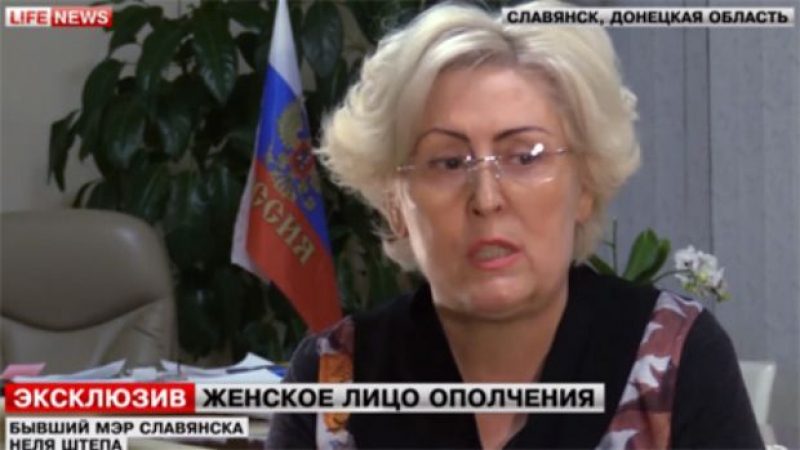 Мэр Славянска пугала "Правым сектором" и благодарила Путина за захват Крыма