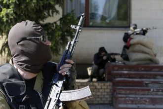 Вооруженные террористы на Донбассе