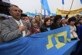 Крымские татары на митинге к 70-летию депортации с полуострова