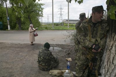 Боевики в Славянске Боевики в Славянске