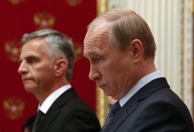 Владимир Путин и Дидье Буркхальтер Владимир Путин и Дидье Буркхальтер