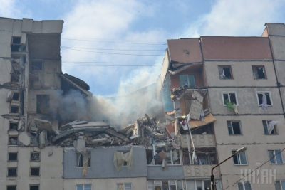 Фото с места взрыва в Николаеве Фото с места взрыва в Николаеве