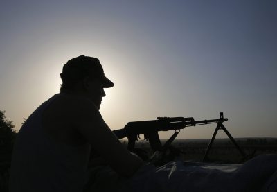 Пророссийский террорист на Донбассе