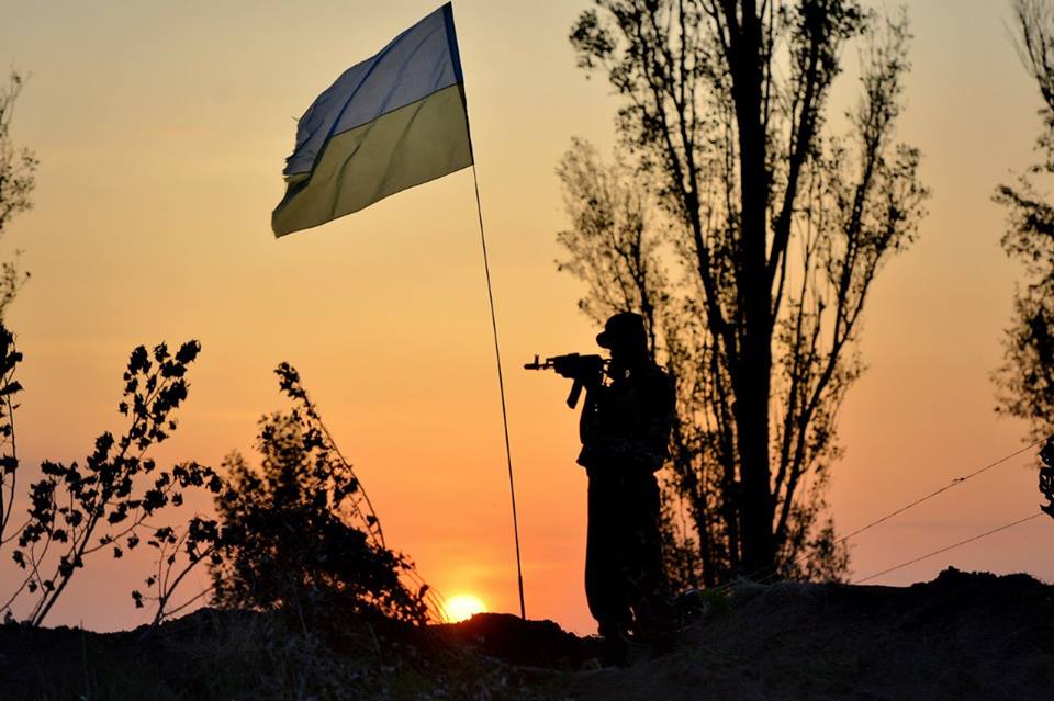 Украинский солдат в зоне АТО