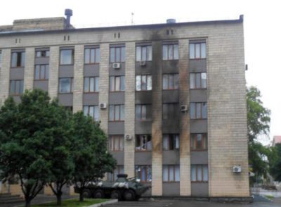 В Артемовске террористы из  обстреляли мэрию