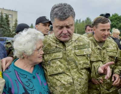 Порошенко в освобожденном Славянске