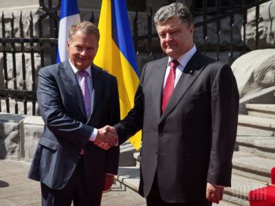 Встреча президентов Украины и Финляндии, иллюстрация Встреча президентов Украины и Финляндии, иллюстрация