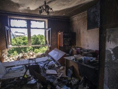 Разрушенный Луганск, иллюстрация Разрушенный Луганск, иллюстрация