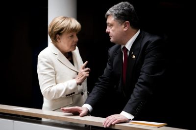 Ангела Меркель и Петр Порошенко в Брюсселе