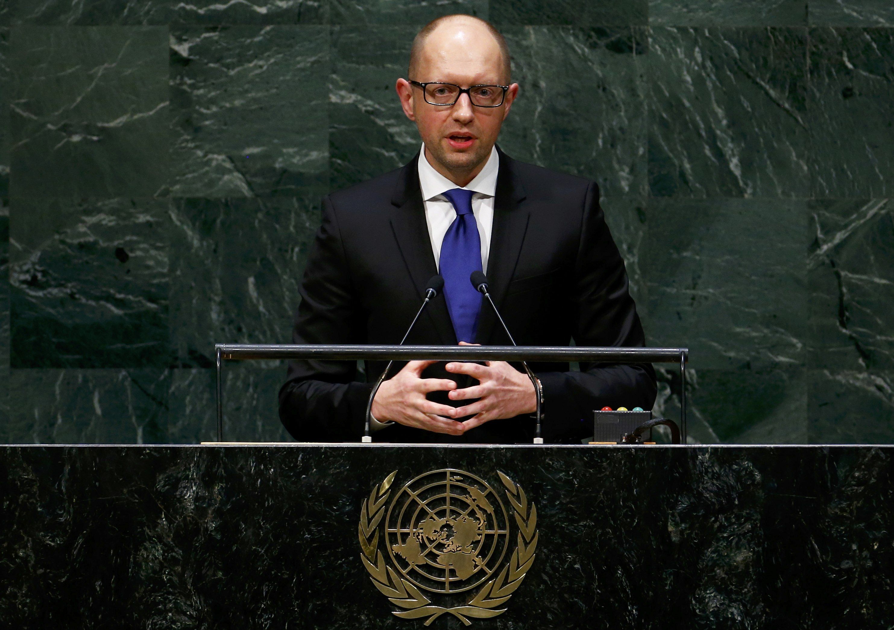 Арсений Яценюк на заседании Генассамблеи ООН
