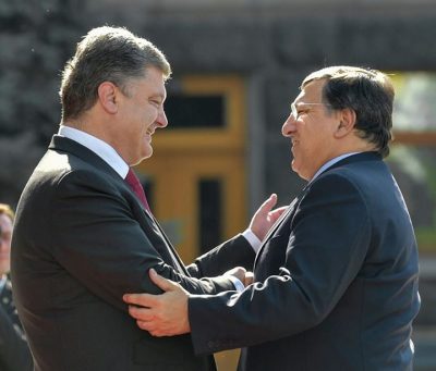 Петр Порошенко и Жозе Мануэль Баррозу