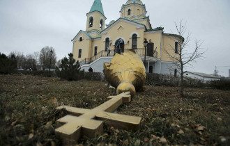 Донецк, разрушения, церковь