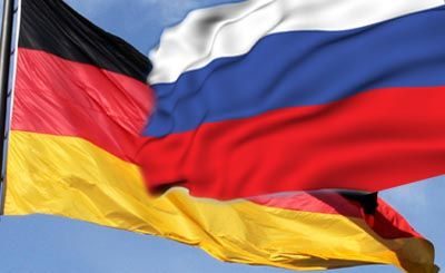 Флаги Германии и России, иллюстрация