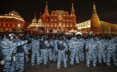 Российские силовики на Манежной площади Российские силовики на Манежной площади
