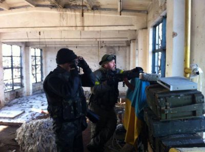 Бойцы АТО в донецком аэропорту, иллюстрация Бойцы АТО в донецком аэропорту, иллюстрация