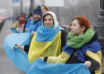 Акция "Живая цепь Соборности" Акция "Живая цепь Соборности"