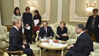 В Минске Порошенко, Путин и европолитики начали переговоры по Донбассу