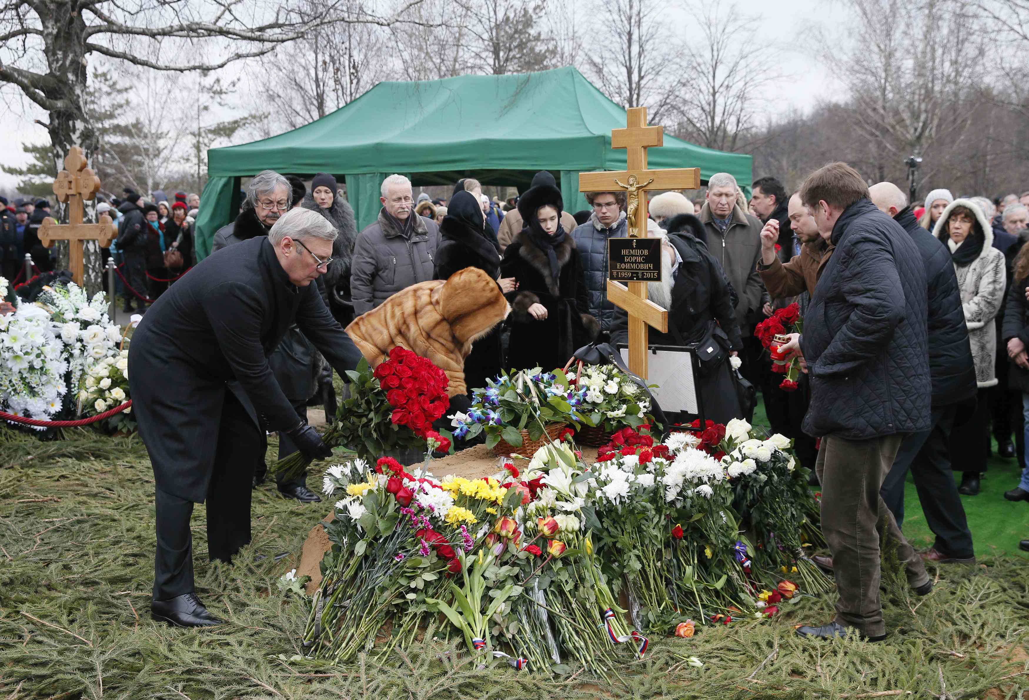 Похороны Бориса Немцова на Троекуровском