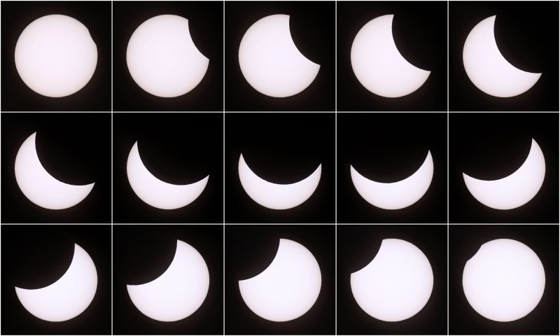Опубликованы первые фото и видео солнечного затмения