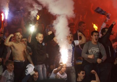 Фанаты украинцев после забитого гола