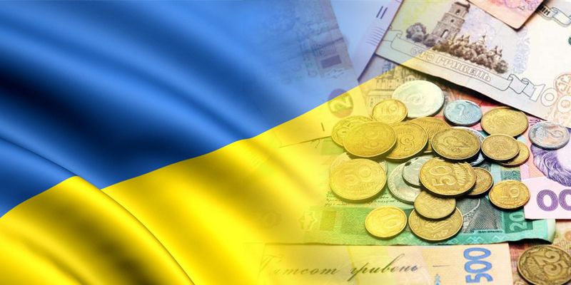 Украина, флаг, деньги, долг Украина, флаг, деньги, долг
