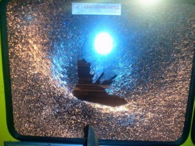 Во Львове из пистолета обстреляли маршрутку: опубликованы фото