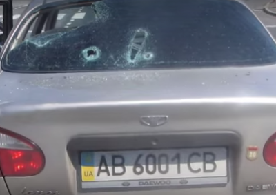 Обстрелянное авто Обстрелянное авто