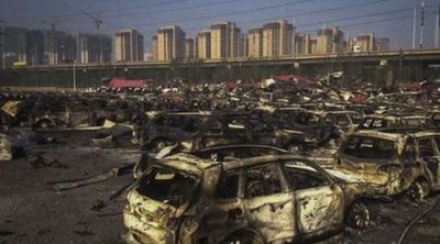 Последствия взрыва в Китае, иллюстрация Последствия взрыва в Китае, иллюстрация