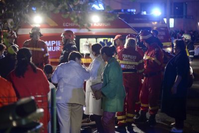Последствия пожара в Бухаресте, иллюстрация Последствия пожара в Бухаресте, иллюстрация