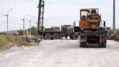 Строительство путепровода в Луганске Строительство путепровода в Луганске