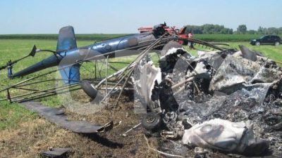 На Сумщине взорвался вертолет Ми-2, опубликованы фото с места катастрофы