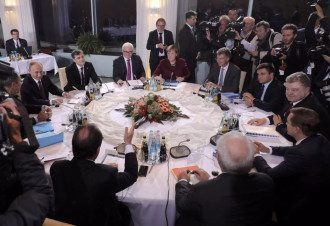 Берлин, нормандская четверка, Порошенко, Олланд, Меркель, Путин