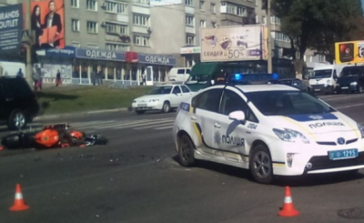 В Кременчуге столкнулись авто патрульных и мотоцикл, есть пострадавшие