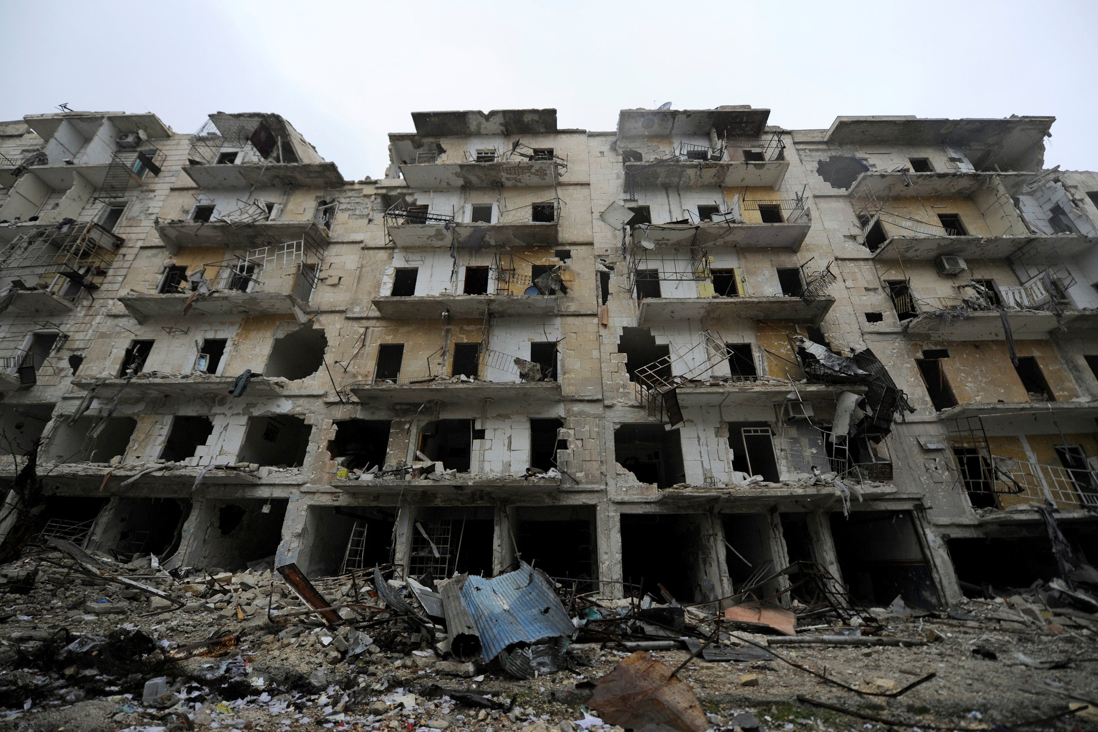 Разрушения в Алеппо