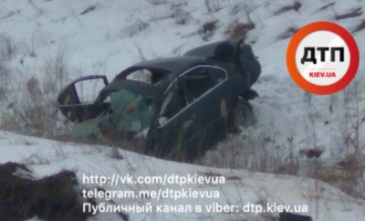 Под Киевом иномарка слетела в кювет и пять раз перевернулась: пострадал водитель, погибли собаки