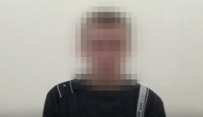 Задержанный злоумышленник Задержанный злоумышленник