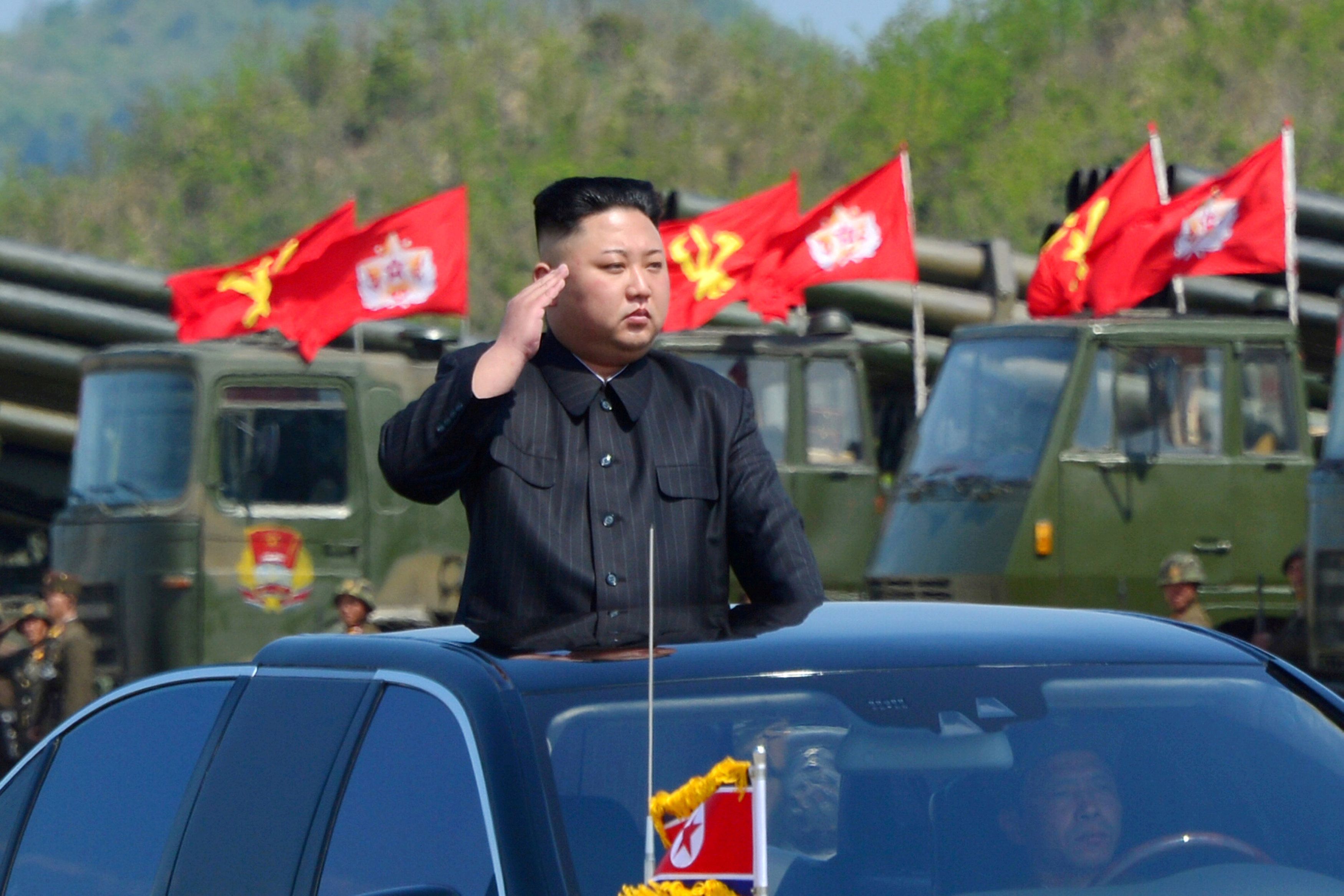 Глава Северной Кореи Ким Чен Ын .