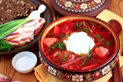 борщ, сало борщ, сало