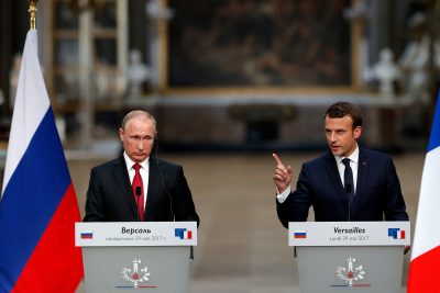 Макрон, Путін Макрон, Путін