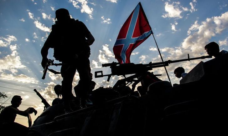 Боевики, Донбасс, Новороссия, окопы Боевики, Донбасс, Новороссия, окопы