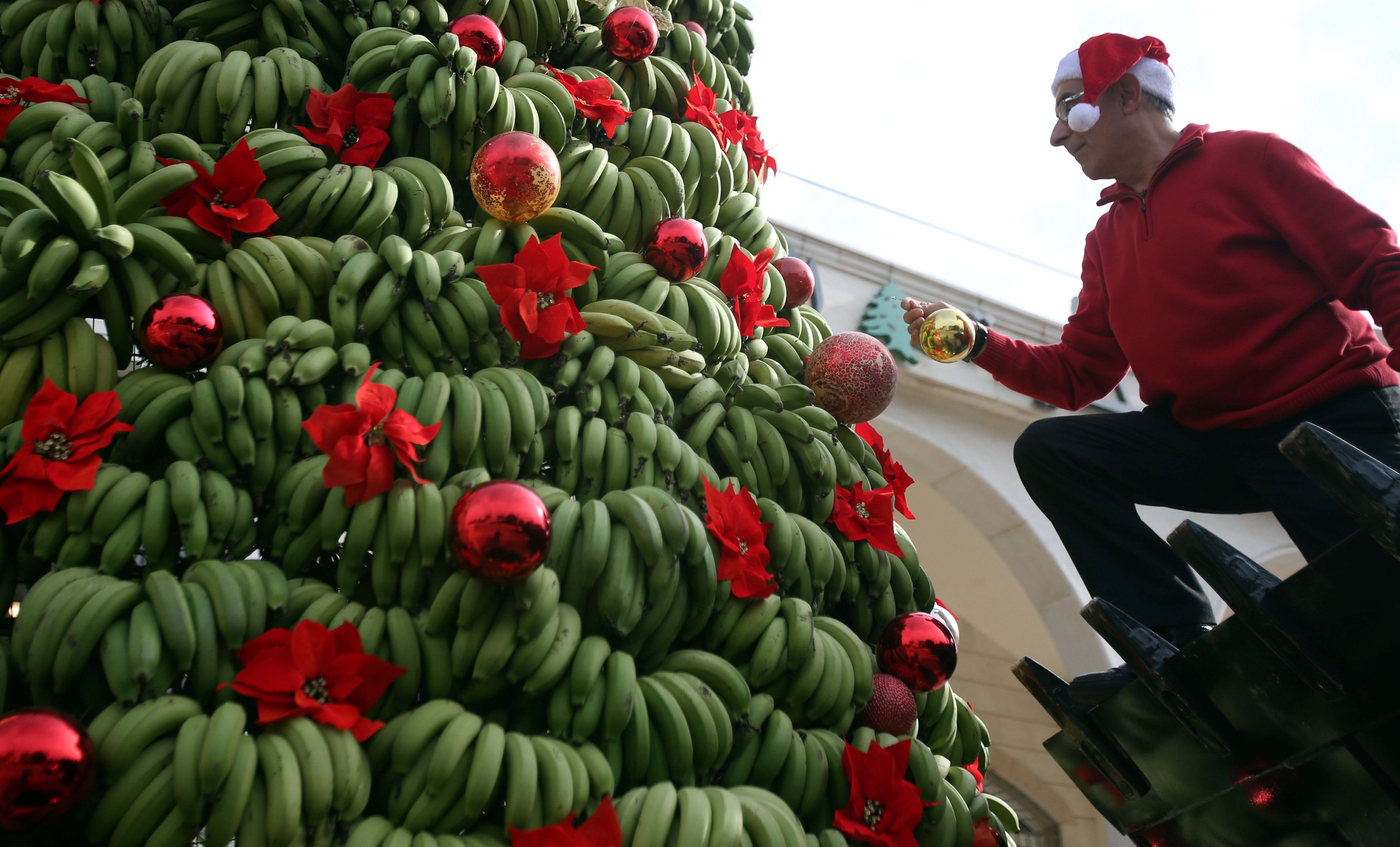 В Ливане установили банановую &quot;елку&quot;, опубликованы фото