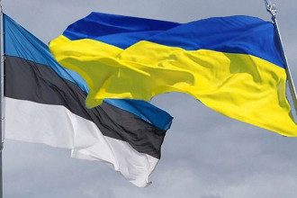Естонія, Україна, Прапор Естонія, Україна, Прапор